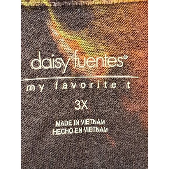Women's Plus Daisy Fuentes T-Shirt 3X - Picture 5 of 9